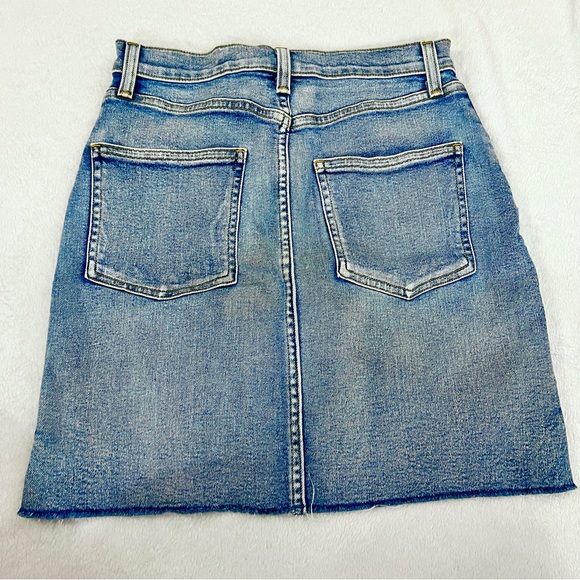 ARITZIA WILFRED FREE Tanit Cut Off Denim Skirt in Vintage Blue Bottle - Picture 6 of 9